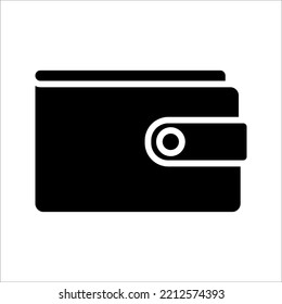 wallet icon where to keep money on white background