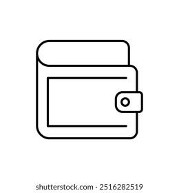Icono de billetera con fondo blanco Vector Ilustración de stock