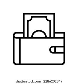 wallet icon for your website design, logo, app, UI.