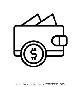 wallet icon for your website design, logo, app, UI.