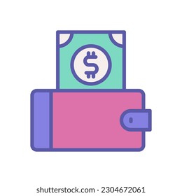 wallet icon for your website design, logo, app, UI.