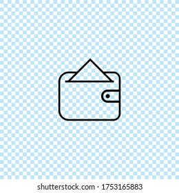 Wallet icon.Line wallet vector.Purse sign.