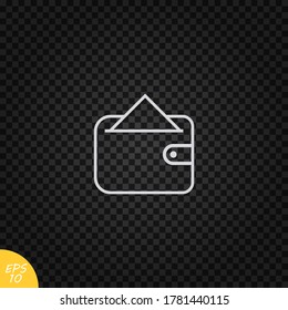 Wallet icon.Line wallet vector.Purse sign.