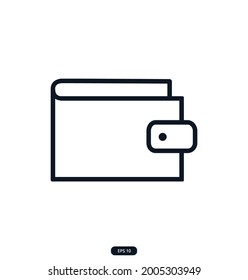 Portemonnaie-Symbole. E-Commerce-Symbol. С Sammlung von Web- und App-Icons für einen Online-Shop, Lieferung, Zahlung, Einkaufswagen, Online-Shopping. Vektor eps10