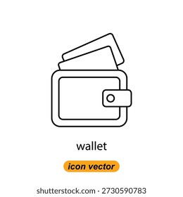 Brieftaschensymbole. Flache Illustrationen von Vektorsymbolen für die digitale Brieftasche. Vektorgrafiken von Unternehmenssymbolen.