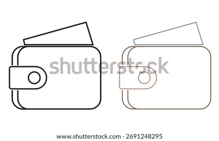 Wallet icons. Money vector. Isolated on White Background. Vector eps 10