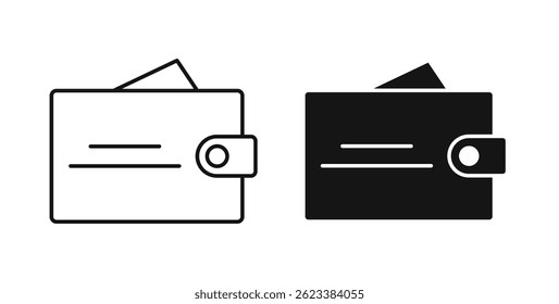 Wallet icons on white background for web