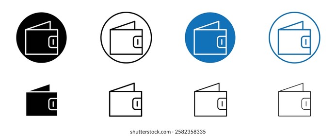 Wallet icons pack vectors for app and web ui designs