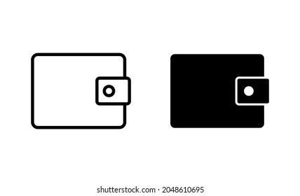 Wallet icons set. wallet sign and symbol