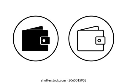 Wallet icons set. wallet sign and symbol