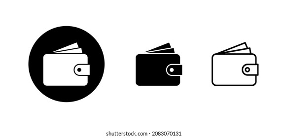 Wallet icons set. wallet sign and symbol