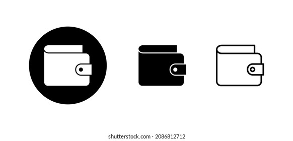 Wallet icons set. wallet sign and symbol