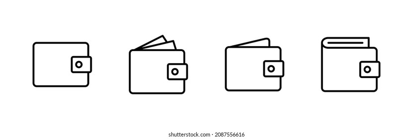 Wallet icons set. wallet sign and symbol