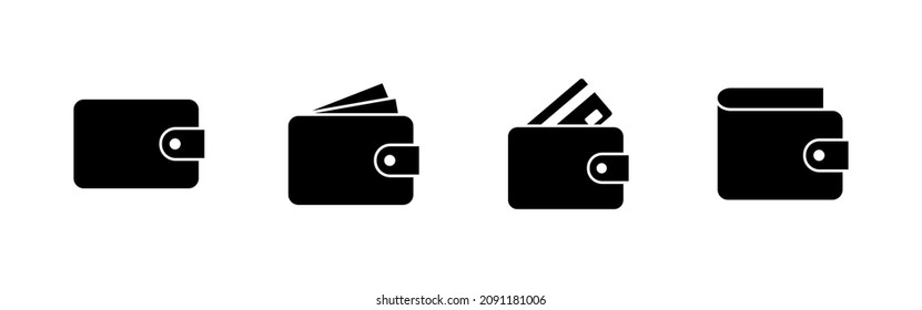 Wallet icons set. wallet sign and symbol