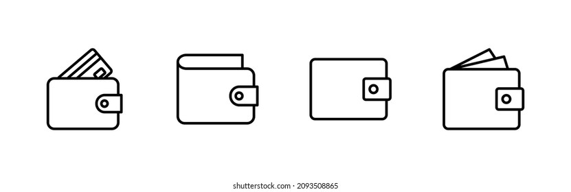 Wallet icons set. wallet sign and symbol