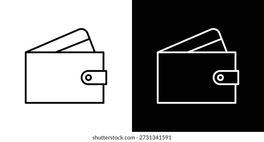 Ícones de carteira Coleção de elementos simples.
