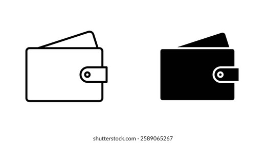 Wallet icons thin line illustrations designs