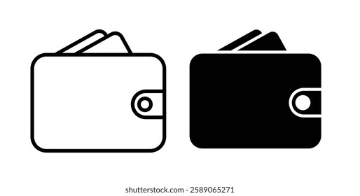 Wallet icons thin line illustrations designs