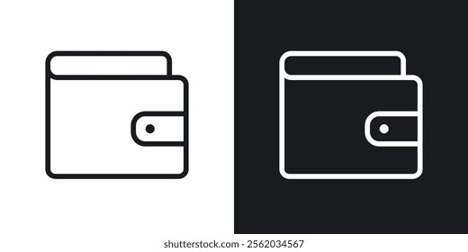 Wallet icons. vector set in black colors