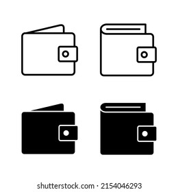 Wallet icons vector. wallet sign and symbol
