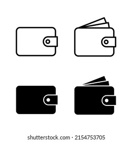 Wallet icons vector. wallet sign and symbol
