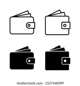 Wallet icons vector. wallet sign and symbol