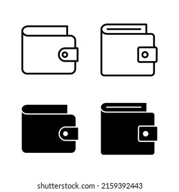 Wallet icons vector. wallet sign and symbol