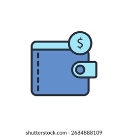 wallet icons.Editable sinal de estilo strom.linear para usar web design,ilustração logo.Symbol.