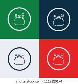 Wallet icon.Women's wallet icon.Vector illustration.
