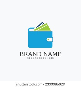 Wallet Illustration Design with Simple Concept. Digital Wallet Vector Icon.
