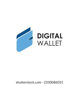 Illustration Design für digitale Brieftaschen mit einfachem Konzept. Digital Wallet Vektorsymbol.