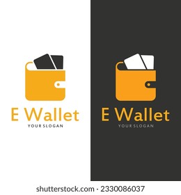 Wallet Illustration Design with Simple Concept. Digital Wallet Vector Icon.