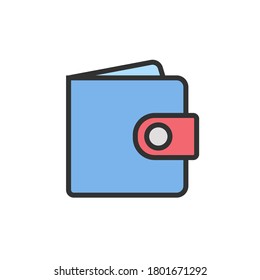 Wallet illustration on white background