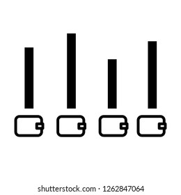 wallet and infographics icon
