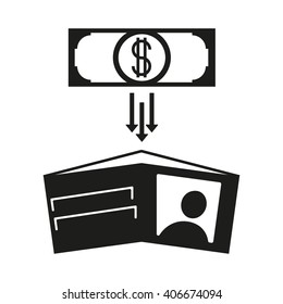 Wallet isolated black icon.
