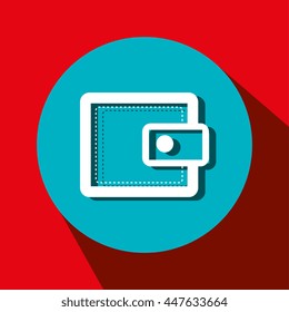 wallet isolated icon design, vector illustration  graphic 