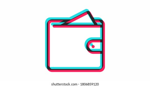 Wallet isolated on a white background. The concept of Finance, financial literacy, money. Vector illustration