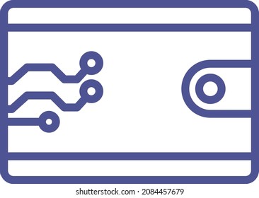 Icono de vector aislado de cartera que puede modificar o editar fácilmente

