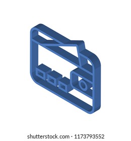 Wallet isometric left top view 3D icon