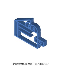 Wallet isometric left top view 3D icon