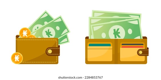 Wallet with Lao Kip Money