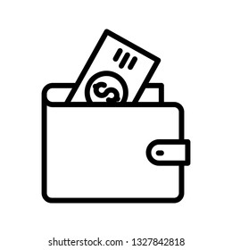 wallet line icon