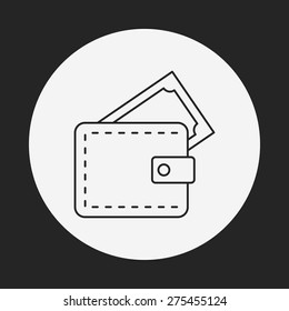 wallet line icon