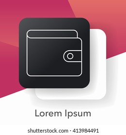 wallet line icon
