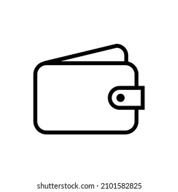 Icono de línea de cartera para aplicaciones y sitios web