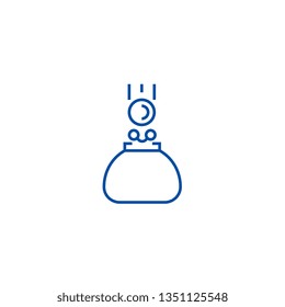 Wallet line icon concept. Wallet flat  vector symbol, sign, outline illustration.