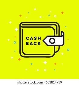 wallet- Line icon, Concept, saving money