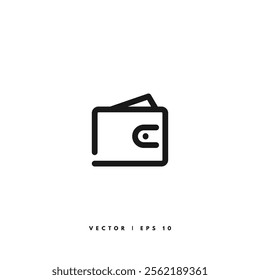 Wallet Line Icon. Editable Stroke