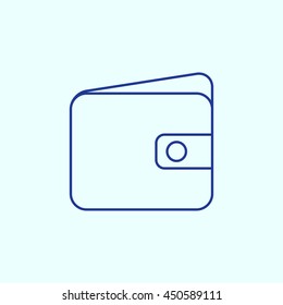 Wallet Line icon. Eps-10.