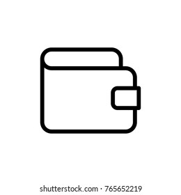 Wallet line icon. High quality black outline logo for web site design and mobile apps. Vector illustration on a white background.